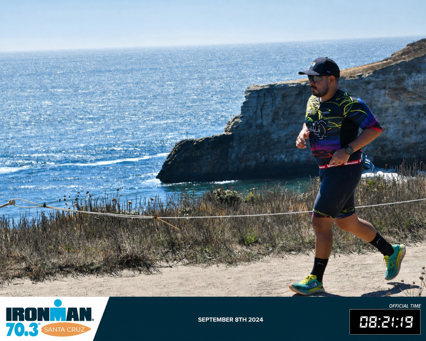 Miguel Andrey Forero compitiendo en el Ironman 70.3 Santa Cruz
